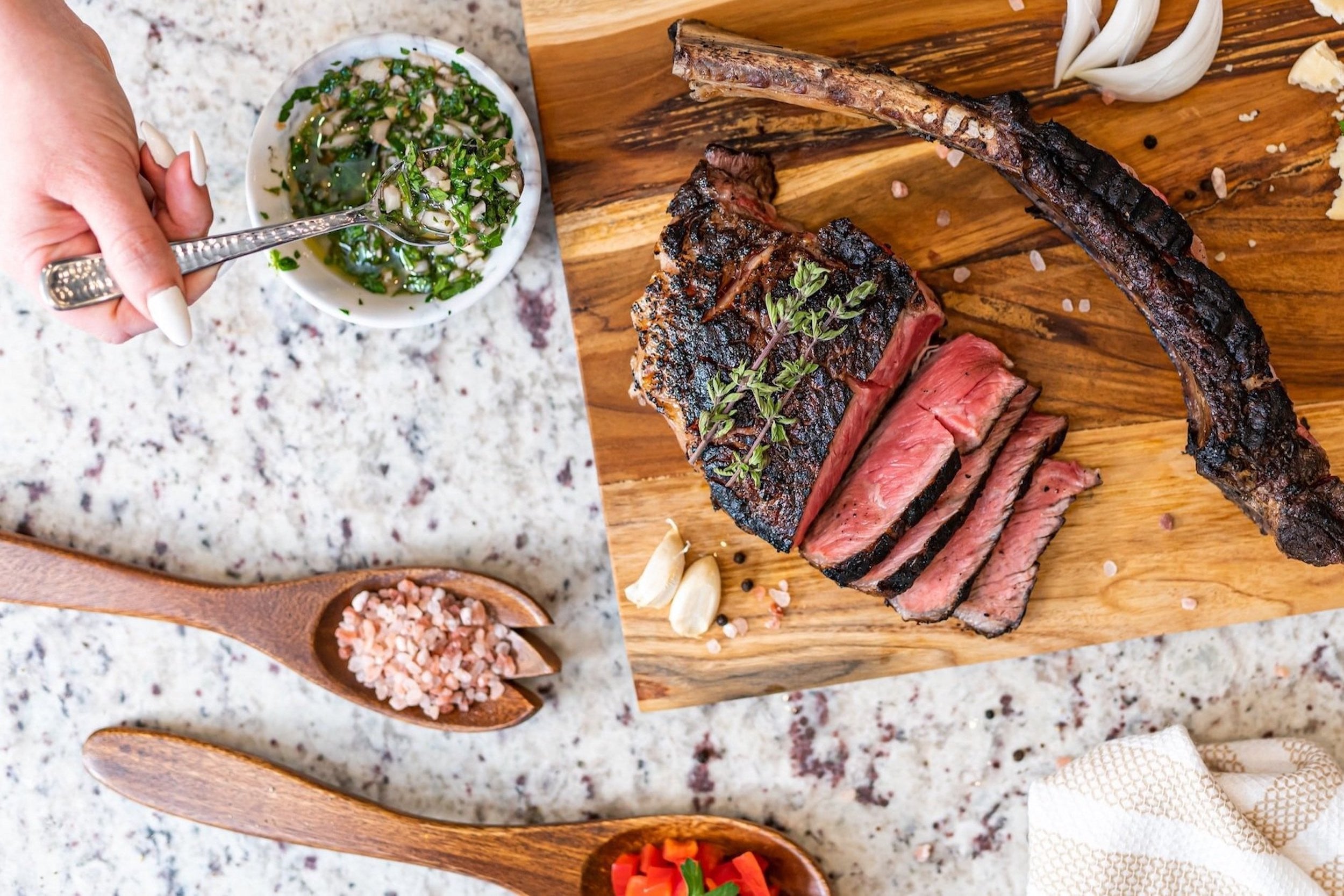 Steak with Chimichurri Sauce